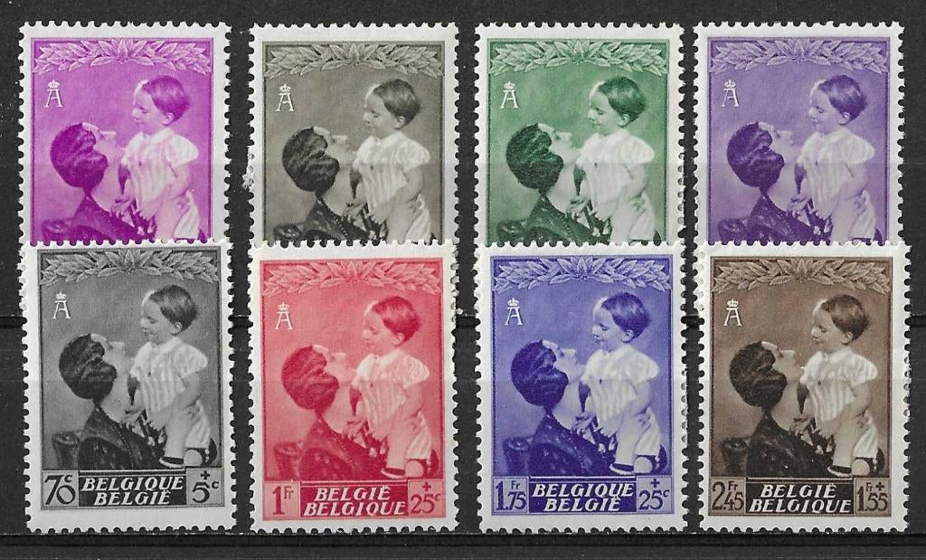 België OPC 447-54 Koningin Astrid en Prins Boudewijn *, Postzegels en Munten, Spoor van plakker, Koninklijk huis, Ophalen of Verzenden