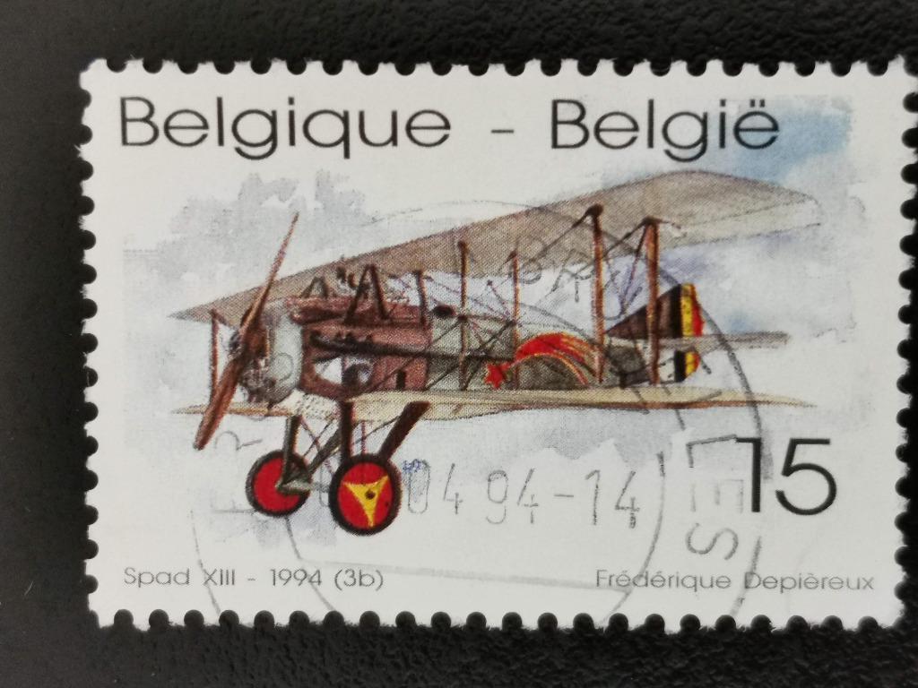 Belgique 1994 - vieux avions - Spad XIII - biplan, Enlèvement ou Envoi, Affranchi, Aviation