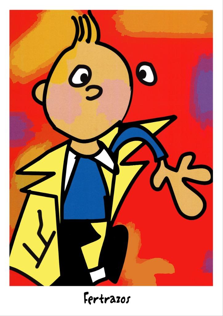 Affiches de Tintin et ses amis (5 posters 30 x 42 cm), Collections, Posters & Affiches, Neuf, Autres sujets/thèmes, A1 jusqu'à A3