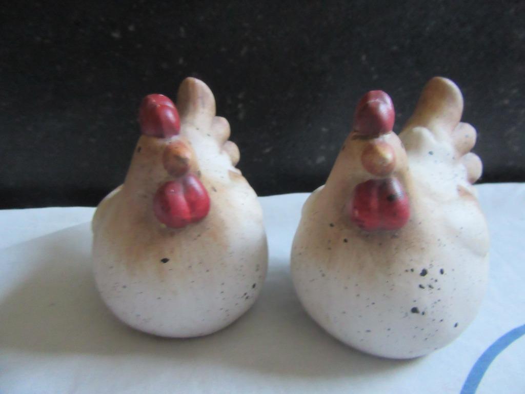 2x kippen -  breekbaar - decoratie, Ophalen of Verzenden, Nieuw, Dier