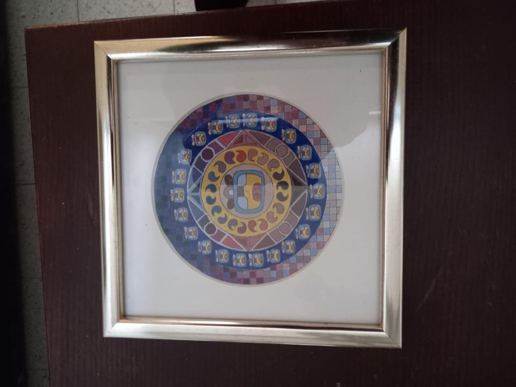 Cadre Mandala Bélier, Moins de 50 cm, Comme neuf, Synthétique, Enlèvement