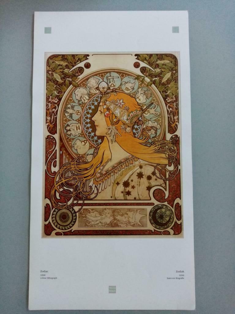 Negen originele affiches van het Mucha museum 2007 (43/5/23/, Deurposter of groter, Rechthoekig Liggend, Nieuw, Ophalen of Verzenden