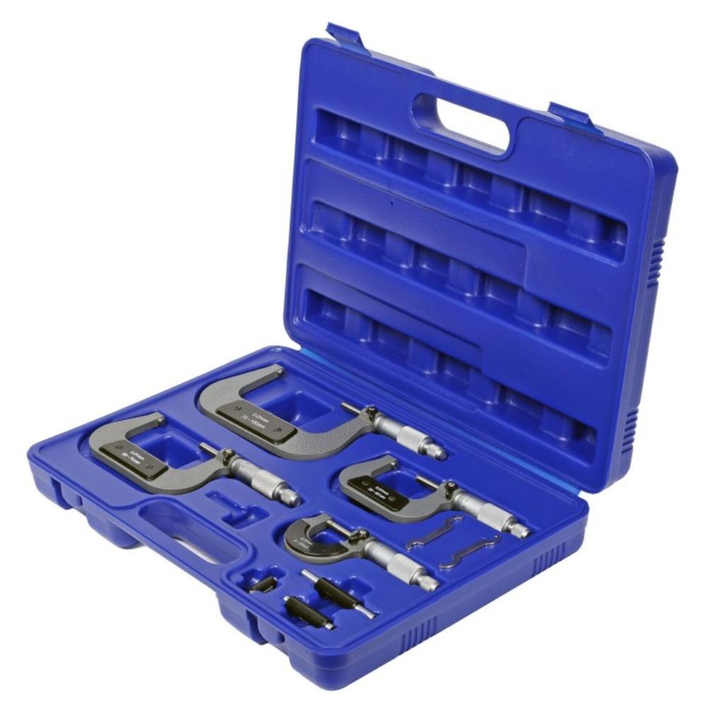 Set de micromètres extérieurs 0 à 100 mm 4 pièces, Envoi, Neuf