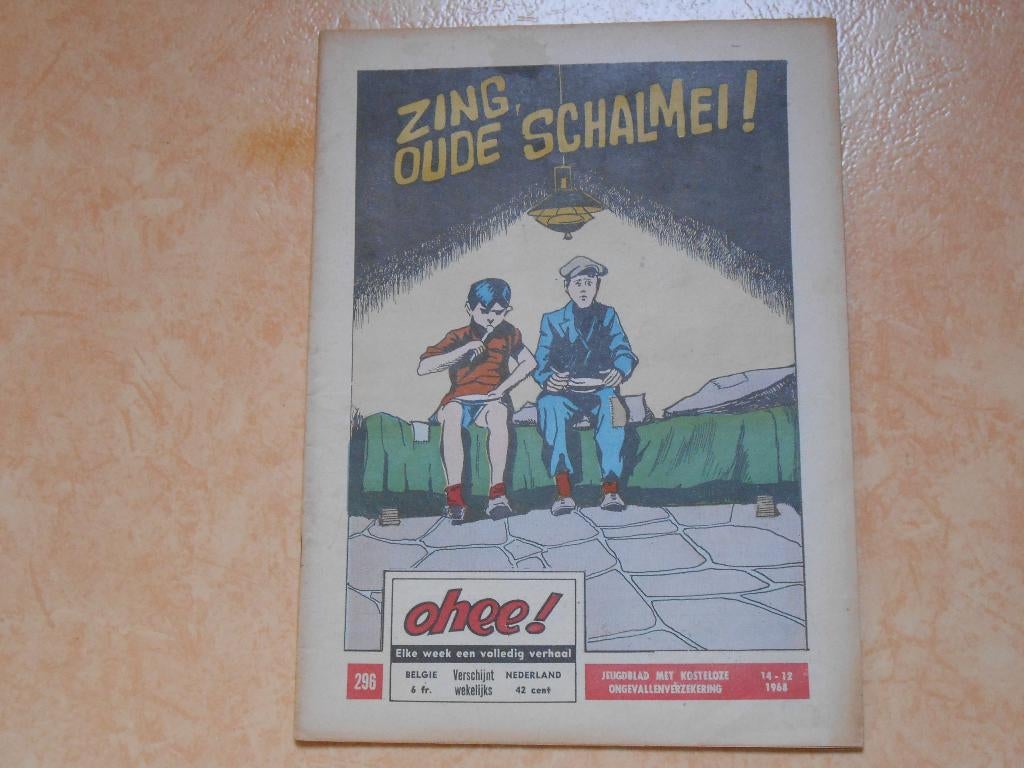 Ohee 296 Zing, oude schalmei 1968., Boeken, Stripverhalen, Gelezen, Eén stripboek, Ophalen of Verzenden