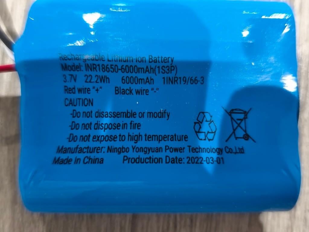 batterie rechargeable 3,7v-6000Mah, Ophalen, Gebruikt, Oplaadbaar