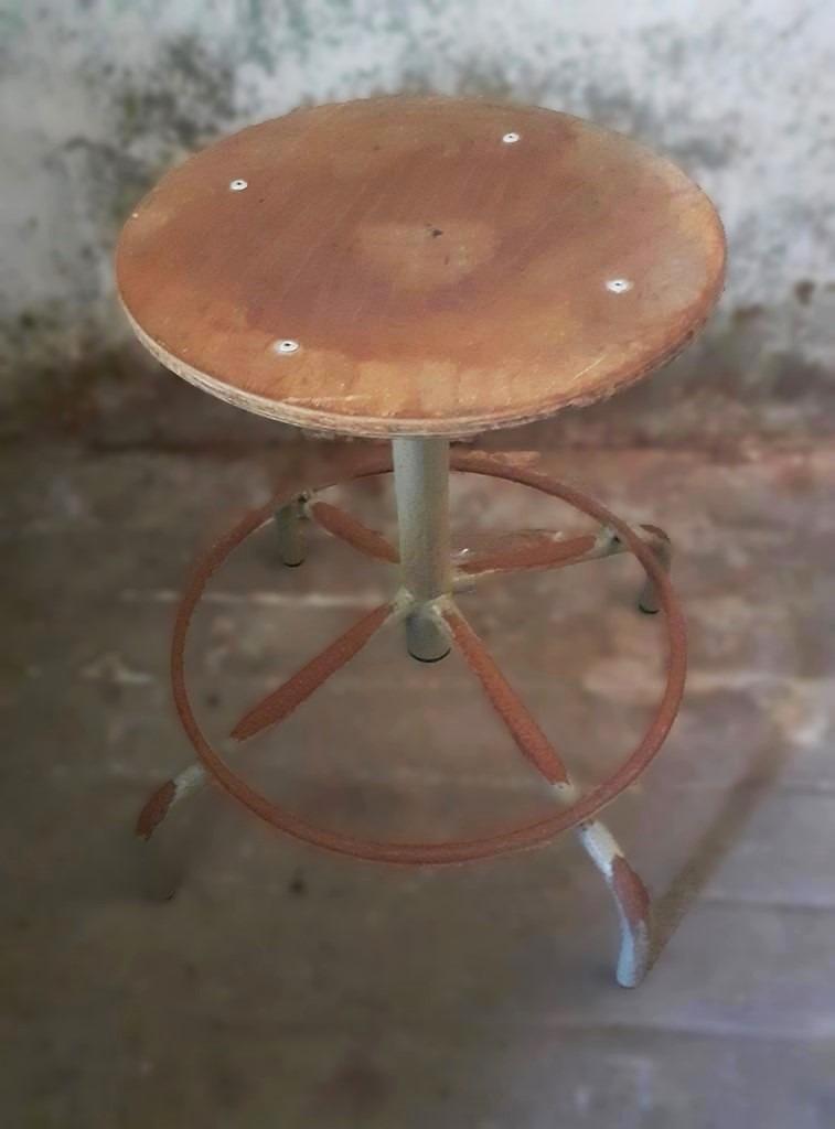 Vintage werkplaatskruk uit de jaren 50, Antiek en Kunst, Ophalen