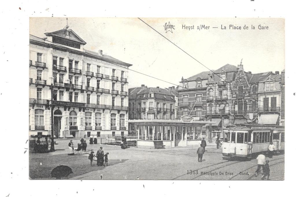 Heyst-sur-Mer NA88: Het Stationsplein 1924, Verzamelen, Verzenden, 1920 tot 1940, Gelopen, West-Vlaanderen