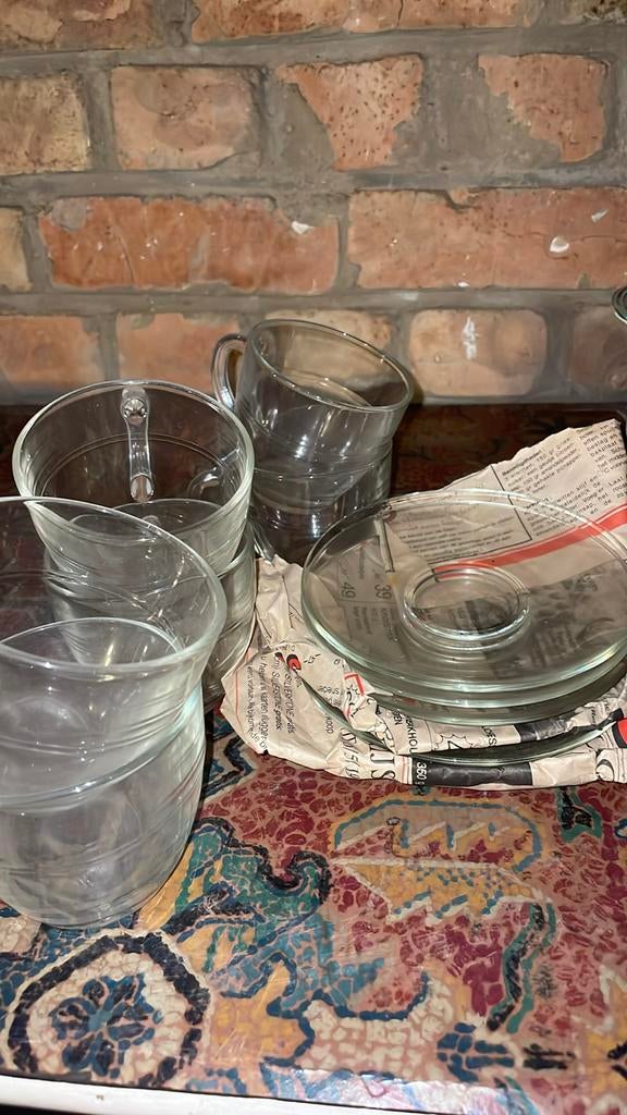 6 verres Duralex avec 6 sous-verres, Enlèvement ou Envoi, Comme neuf