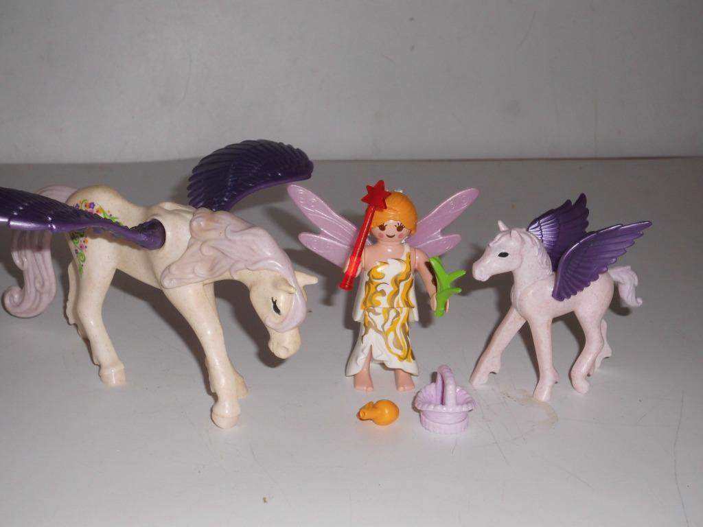 playmobil elf met gevleugelde paarden pegasus met veulen, Enlèvement ou Envoi, Utilisé