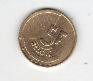 Pièce belge 5 Franc 1986 vol., Envoi