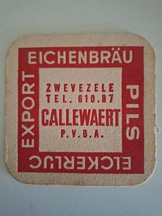 Oud bierviltje brouwerij Callewaert Zwevezele, Ophalen of Verzenden, Zo goed als nieuw