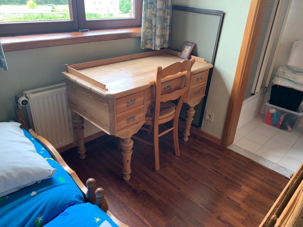 Grenen houten bureau antieke stijl, Ophalen, Gebruikt