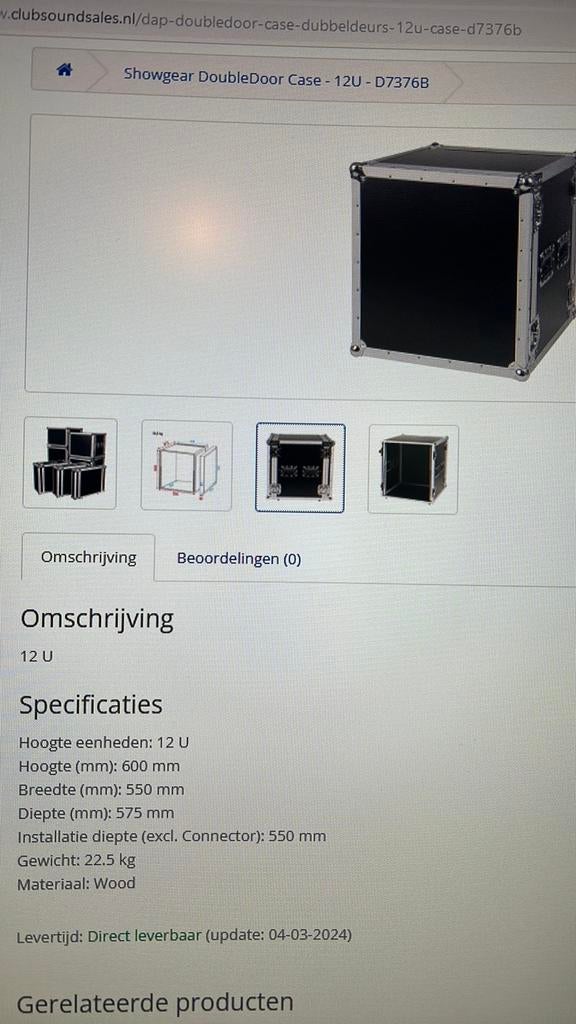 Flight case, Muziek en Instrumenten, Ophalen, Nieuw, Speaker of Versterker, Flightcase