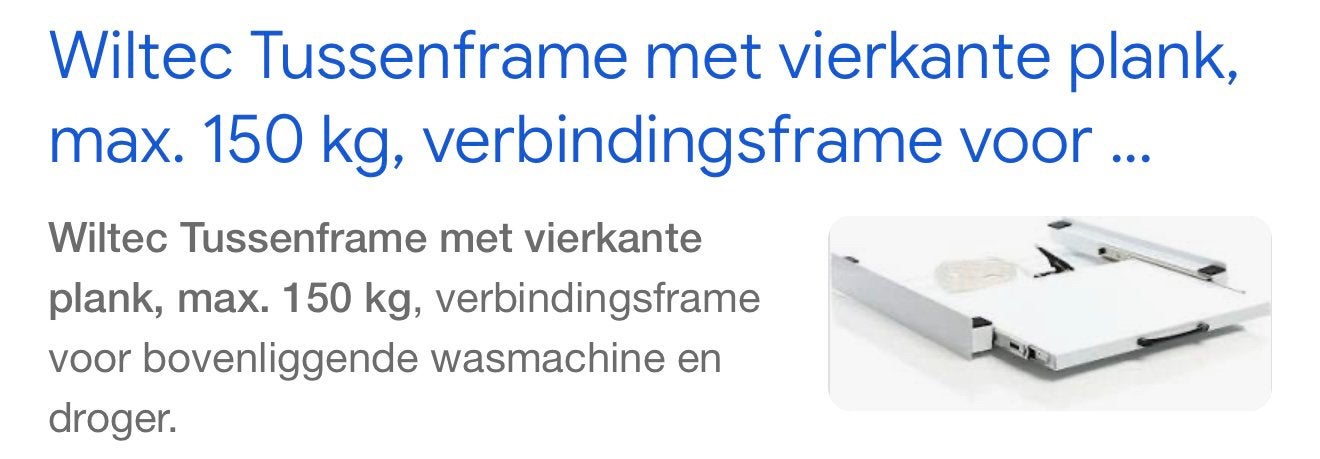 Wiltec tussenframe voor wasmachine en droogkast, Enlèvement, Comme neuf