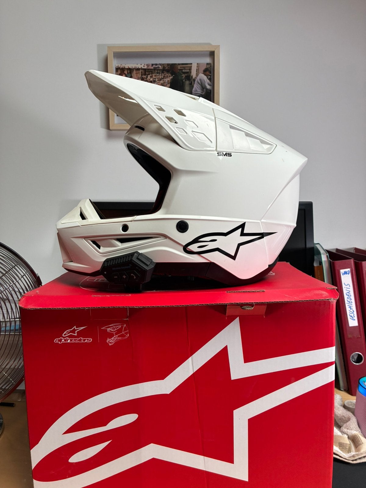 Alpinestars SM5 Enduro/crosshelm + intercom, Motoren, Overige merken, Ophalen of Verzenden, L, Tweedehands