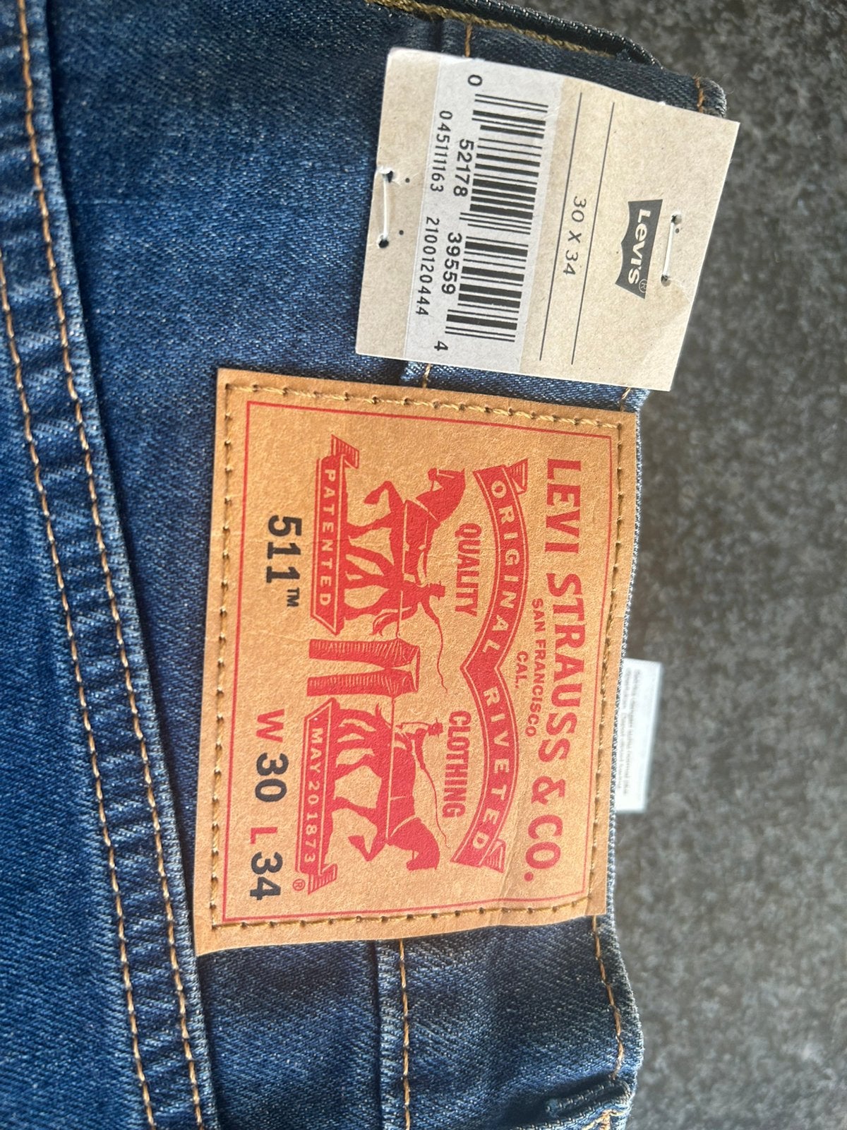 Levi’s 511 slim stretch - nieuw - W30-L34, Kleding | Heren, Spijkerbroeken en Jeans, Ophalen of Verzenden, Nieuw, Blauw, W32 (confectie 46) of kleiner