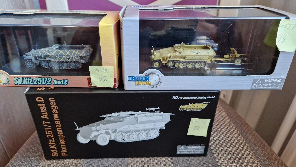 Chars dragon Armor Sd.Kfz.251 Half-track 1/72ème tank blindé, Envoi, Armée de terre, Miniature ou Figurine