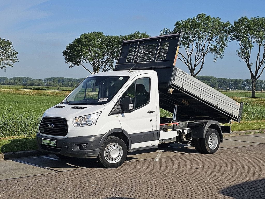Ford Transit 350 2.0 TDCI Kipper Kist 3-Zijdige Kipper, Auto's, Voorwielaandrijving, Stof, Zwart, 4 cilinders