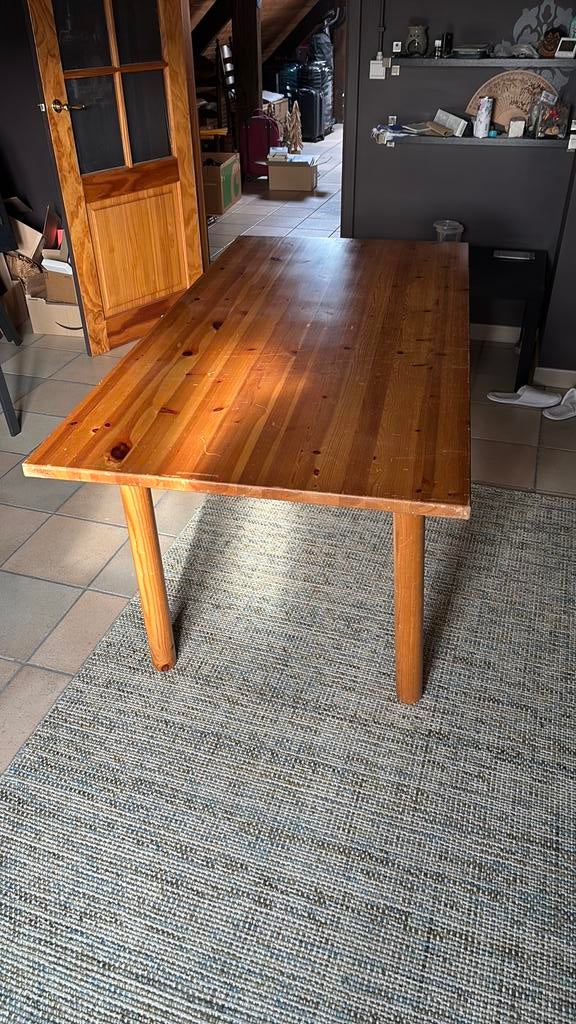 Houten tafel 160x80x70, Huis en Inrichting, Tafels | Eettafels, Ophalen, Gebruikt, 50 tot 100 cm, Vijf personen of meer