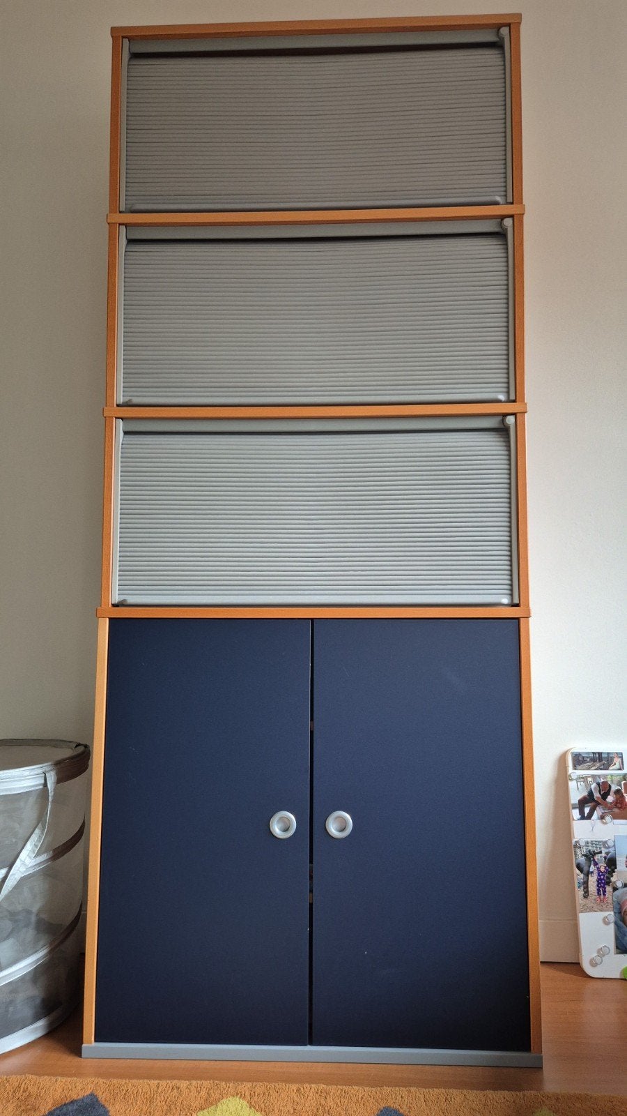 Boekenkast met rolluiken, Ophalen, 200 cm of meer, Meerdere deuren, 50 tot 100 cm