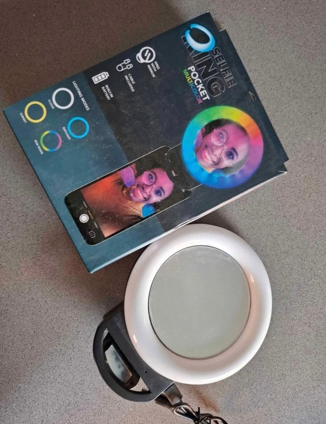 neuf anneau ring selfie avec  miroir, Enlèvement ou Envoi, Neuf, Autres types