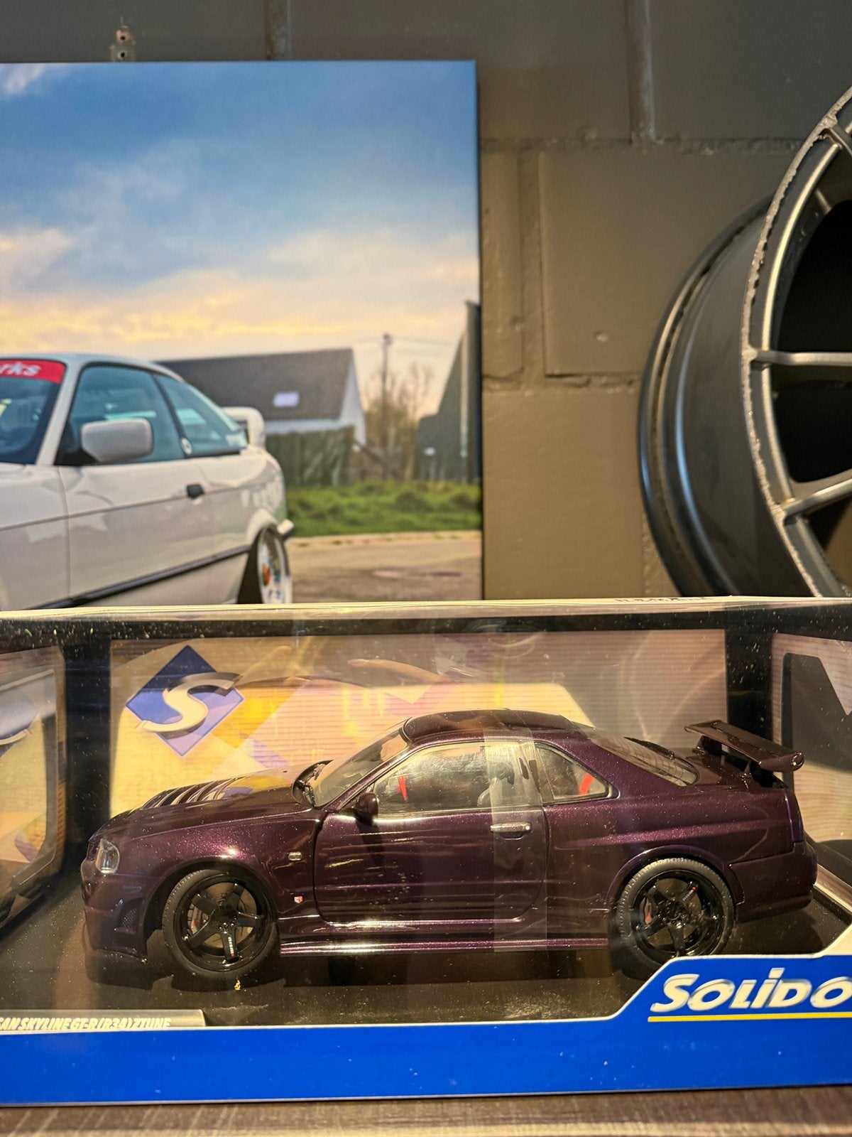 Nissan Skyline R34 GTR Z tune, Ophalen of Verzenden, Zo goed als nieuw, Solido