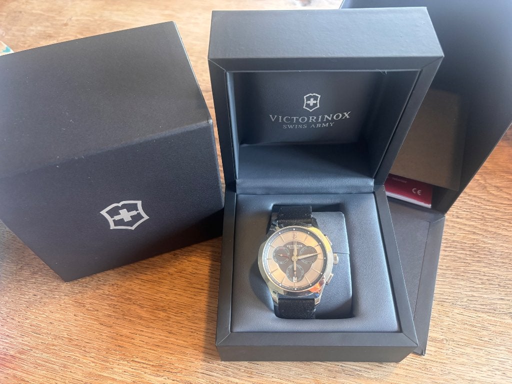 Horloge heren, Handtassen en Accessoires, Horloges | Heren, Overige merken, Leer, Polshorloge, Ophalen of Verzenden