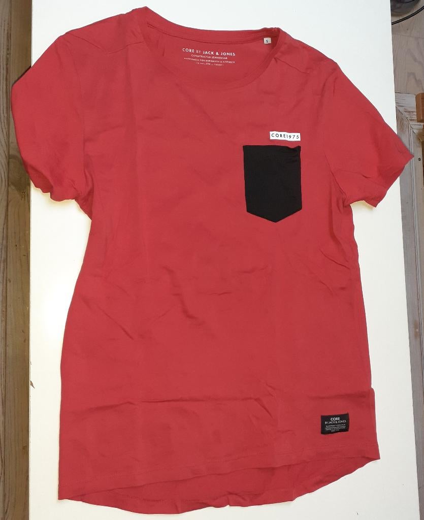 Heren t-shirt rood core 1975 Jack & Jones S, Kleding | Heren, T-shirts, Ophalen of Verzenden, Nieuw, Maat 46 (S) of kleiner, Rood