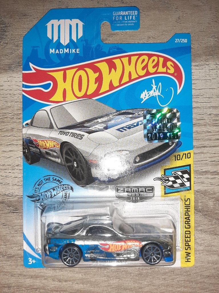 Hot Wheels '93 Mazda RX-7 (Zamac Mad Mike), Ophalen of Verzenden, Zo goed als nieuw, Auto
