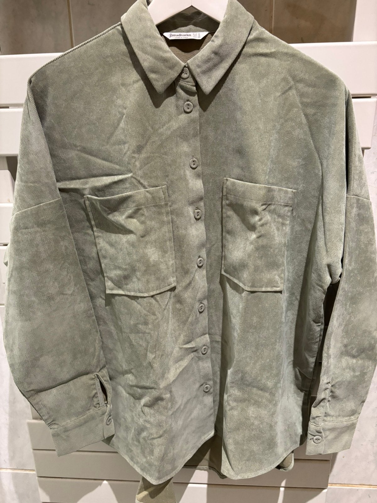 Oversized mint groene  bloes maat M stradivarius, Kleding | Dames, Ophalen of Verzenden, Zo goed als nieuw, Maat 38/40 (M)