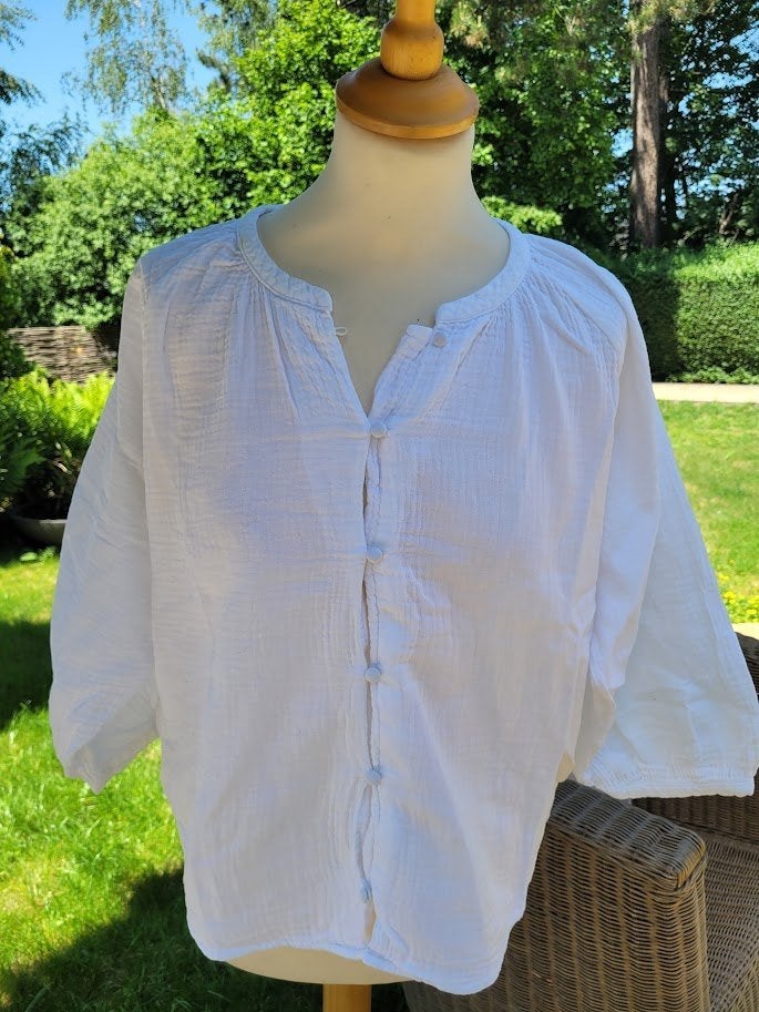 Blouse tetra blanche JDY, Vêtements | Femmes, Blouses & Tuniques, Taille 38/40 (M), Enlèvement ou Envoi, Comme neuf, Blanc