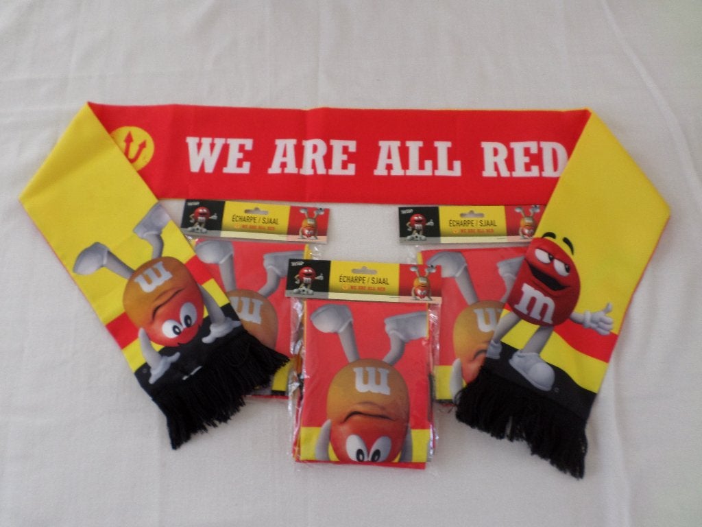 Echarpe M&M's Diables Rouges football supporters Belgique, Enlèvement ou Envoi, Neuf