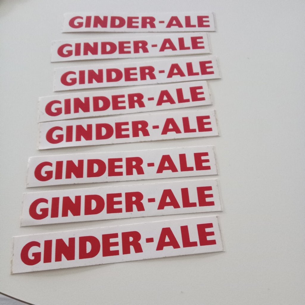 LOT STICKERS --GINDER-ALE, Verzenden
