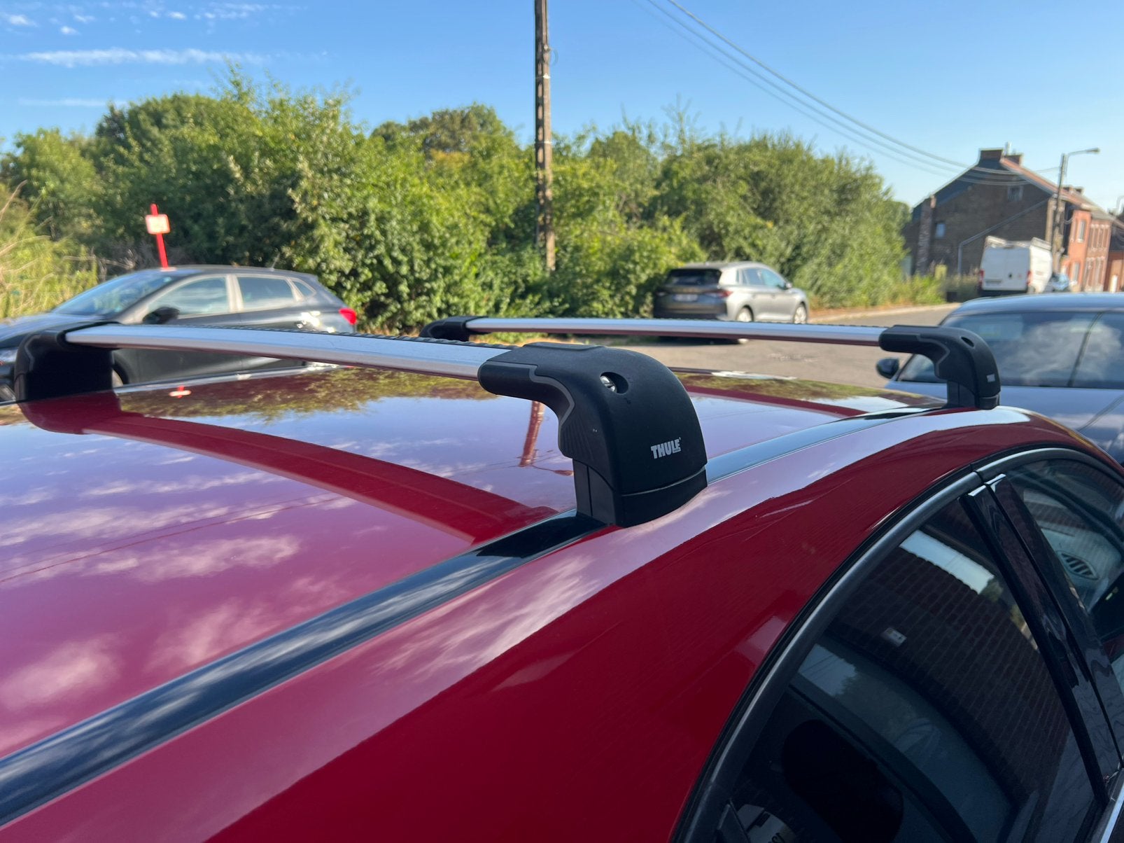 Barre de toit thule wingbar evo mercedess W176, Auto diversen, Dakdragers, Ophalen, Gebruikt