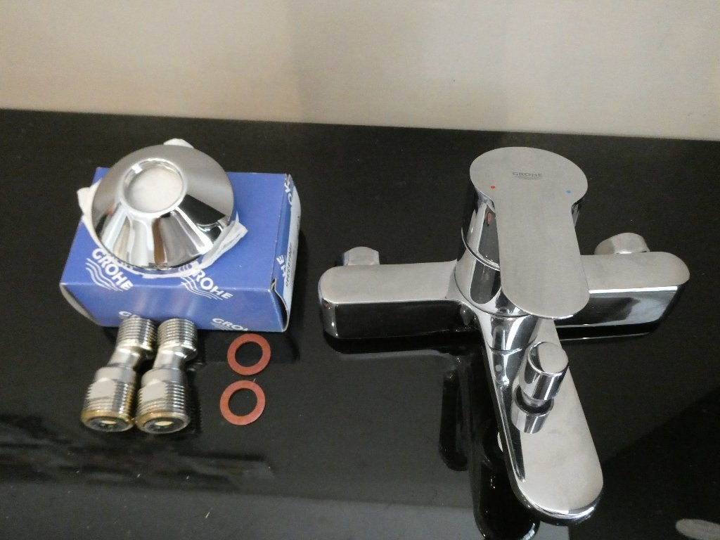 Grohe 23334000 ééngreeps badmengkraan Bauedge, chroom, Ophalen, Nieuw, Chroom
