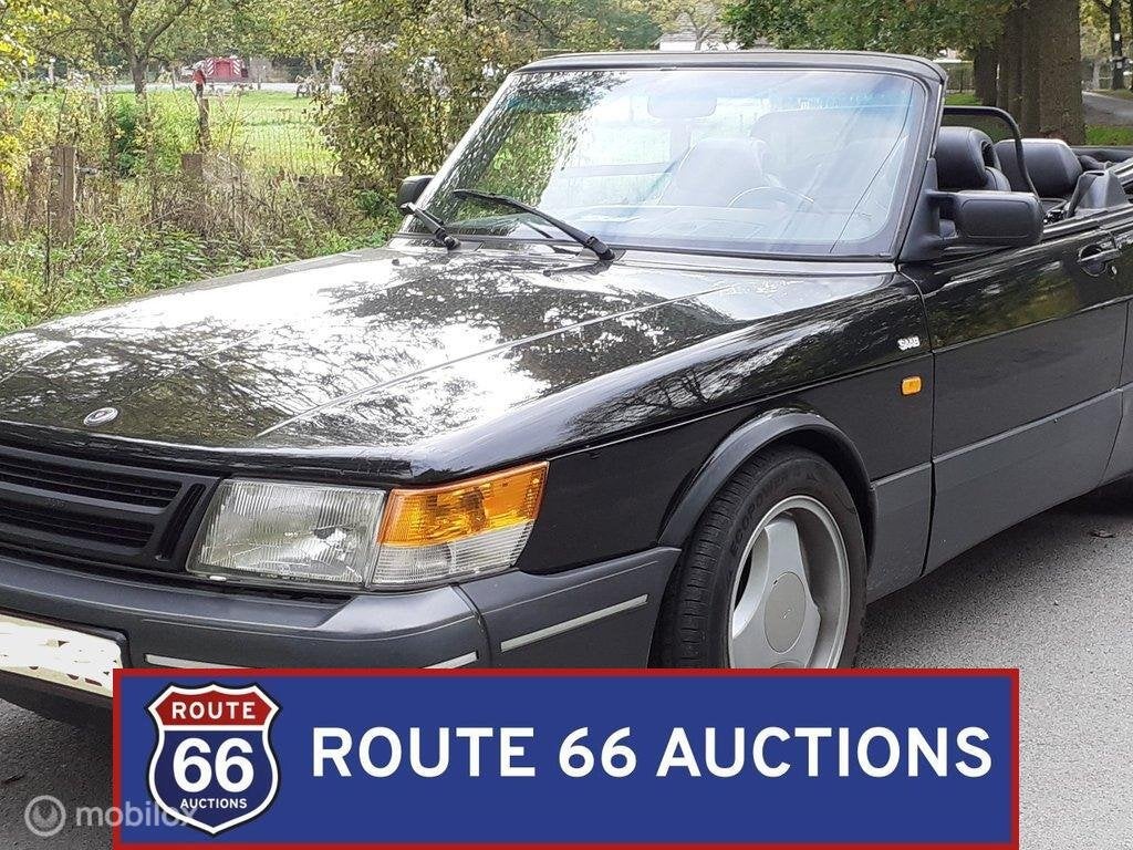 Saab 900 Turbo Aero | 1991 | Route 66 Auctions, Auto's, Zwart, Bedrijf, Handgeschakeld, Overige carrosserie