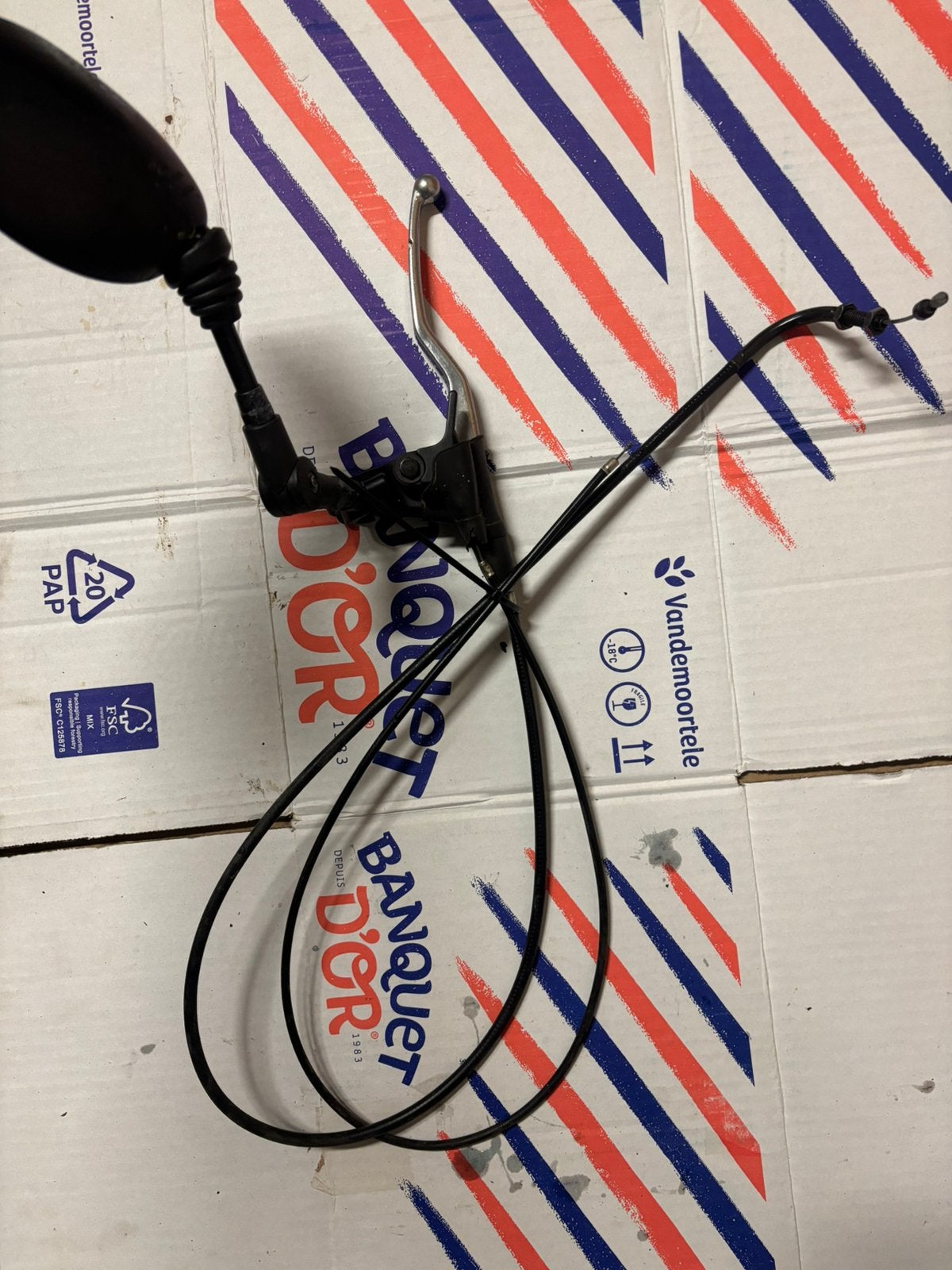 Koppelingshandgreep + spiegel + kabel voor honda hm 50, Motoren, Ophalen of Verzenden