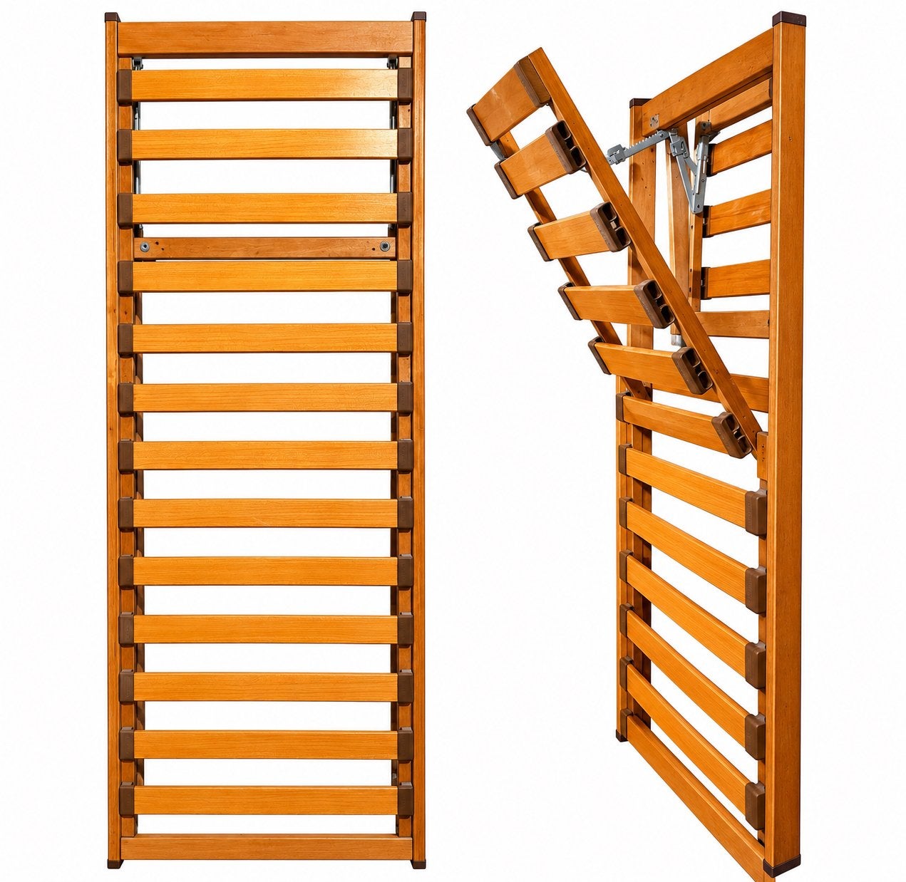lattenbodem, Huis en Inrichting, Ophalen, 70 cm of minder, Bruin, Tweepersoons