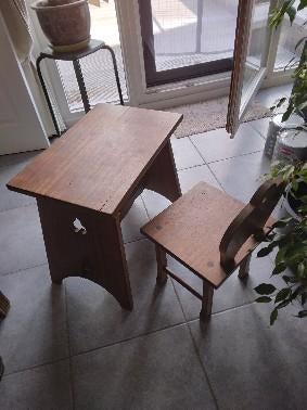 Ensemble en tek authentique pour enfants, Enlèvement, Comme neuf, Table(s) et Chaise(s)