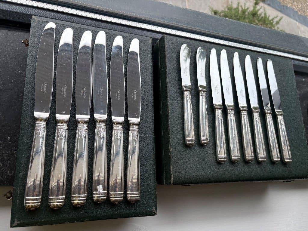 Christofle Malmaison verzilverd bestek  14 stuks nieuw., Antiek en Kunst, Ophalen of Verzenden