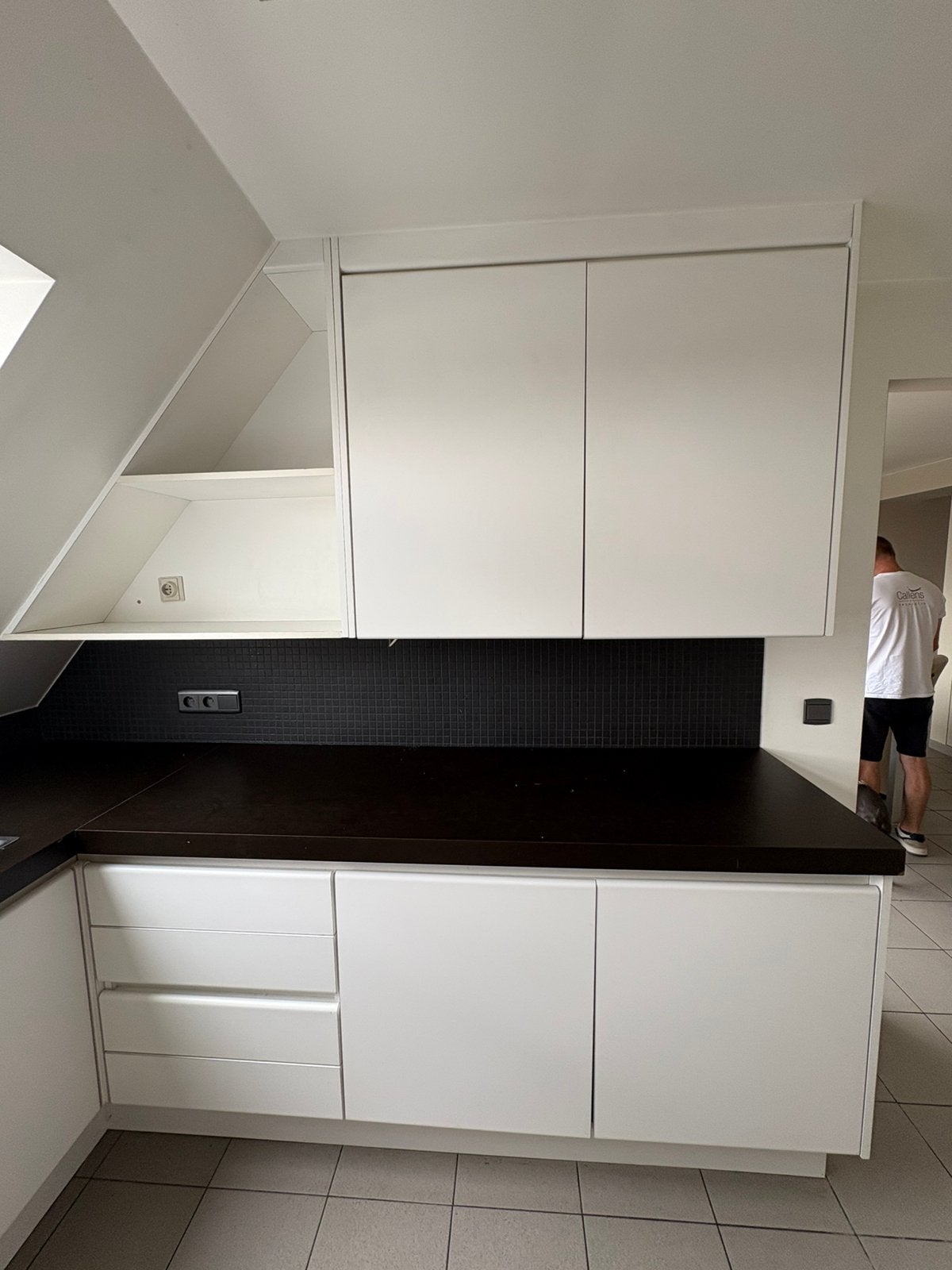 Keuken met toestellen gratis, Ophalen, Gebruikt, U-keuken, Wit