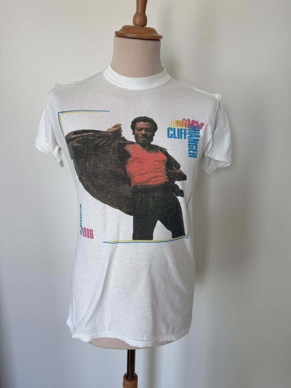 Jimmy Cliff T-shirt tour 1986, Ophalen of Verzenden, Zo goed als nieuw, Kleding