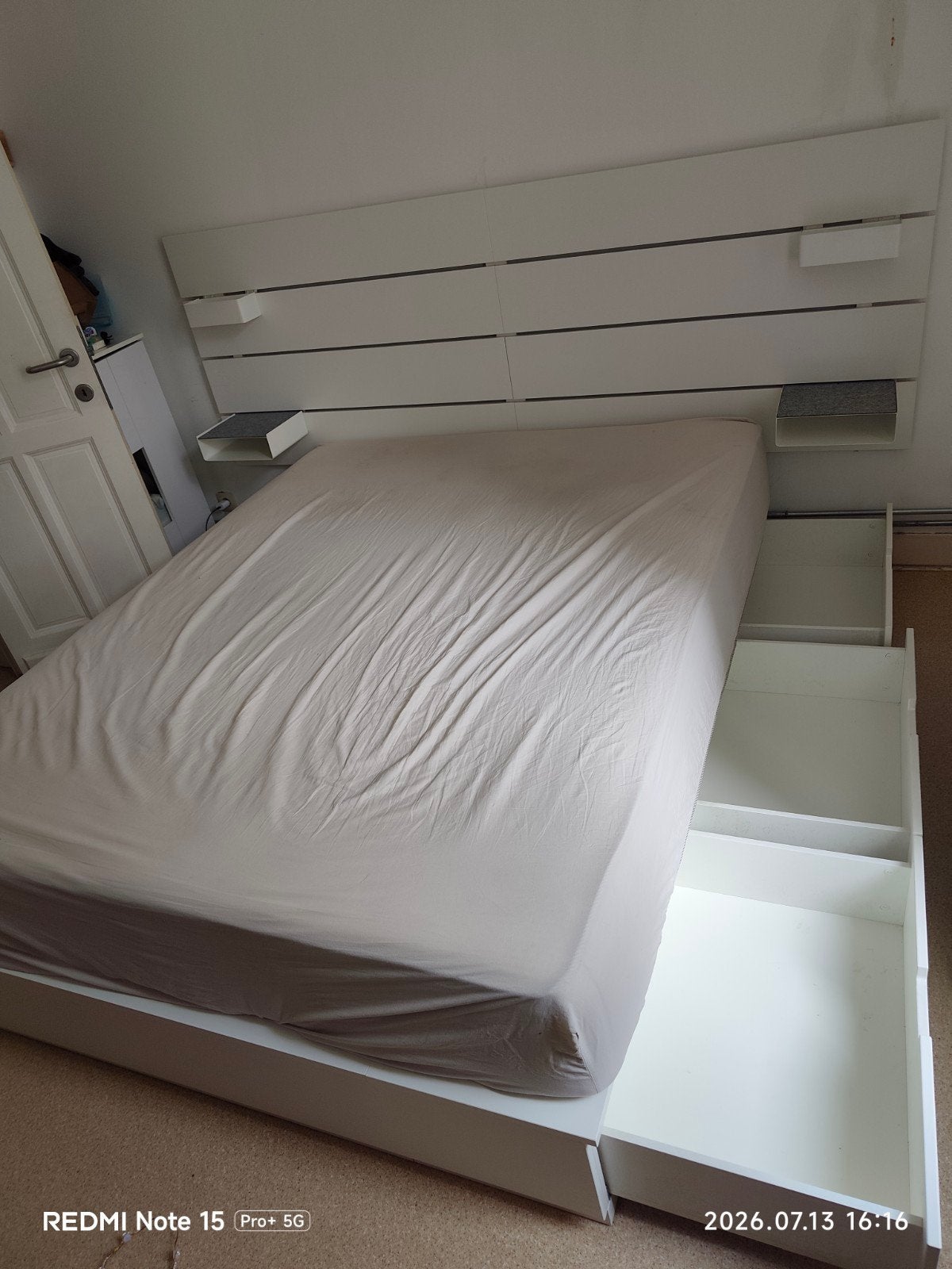 Chambre à coucher complète IKEA – Enlèvement uniquement, Enlèvement, Utilisé, 200 cm, Blanc