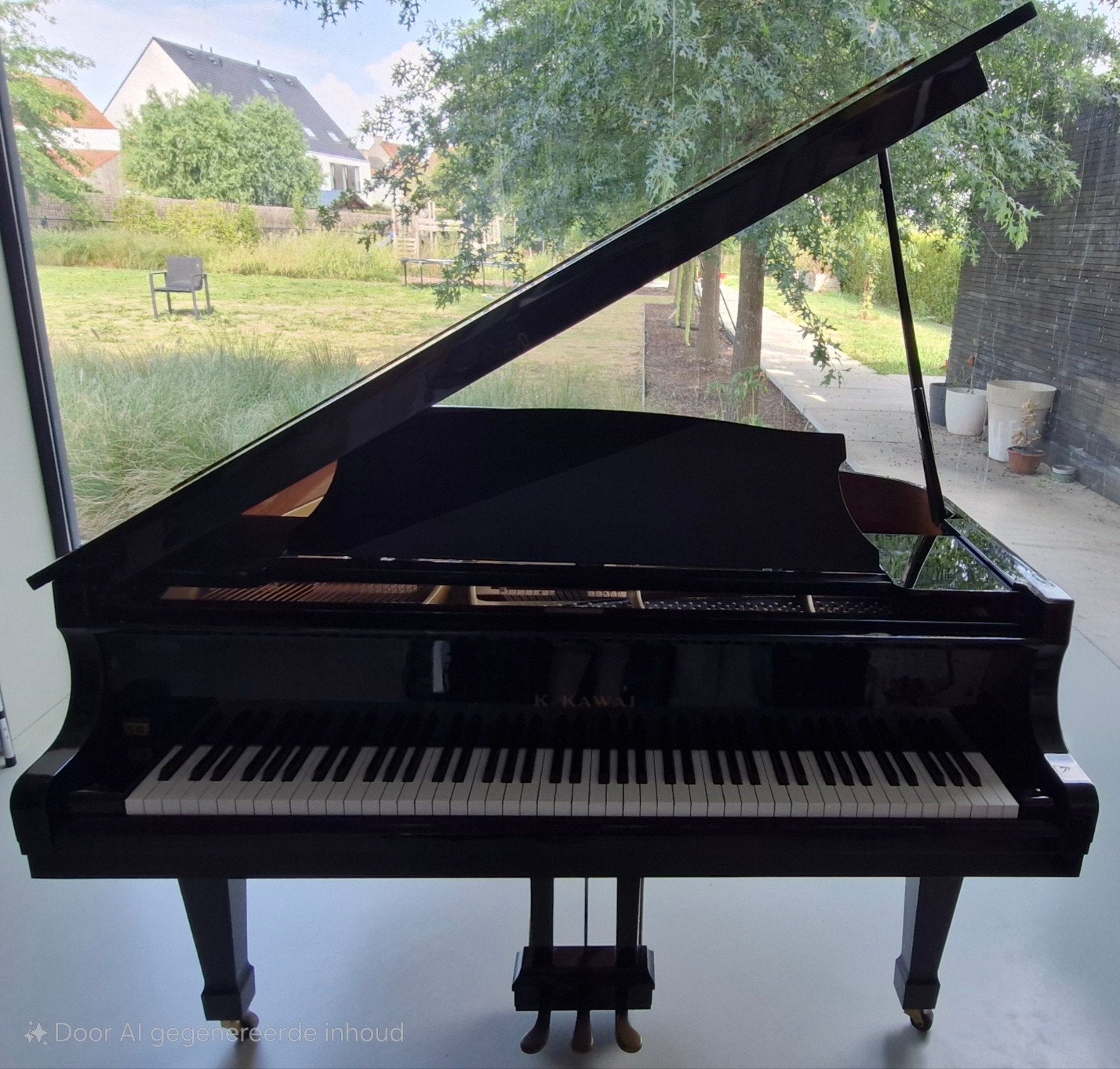 vleugelpiano k. kawai, Musique & Instruments, Pianos, Enlèvement, Utilisé, Noir, À queue