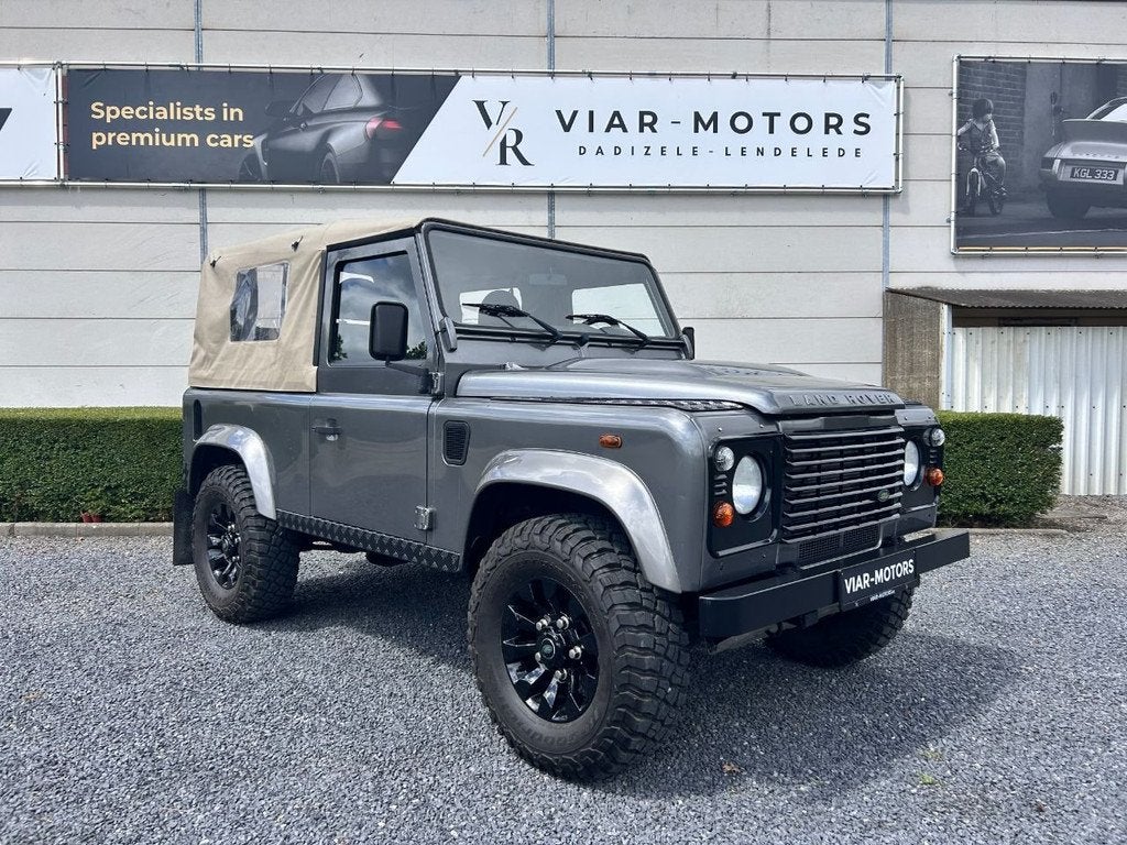 Land Rover Defender 90 E Soft Top-EERSTE EIGENAAR-lichte vra, Autos, Land Rover, Entreprise, 2 places, Noir