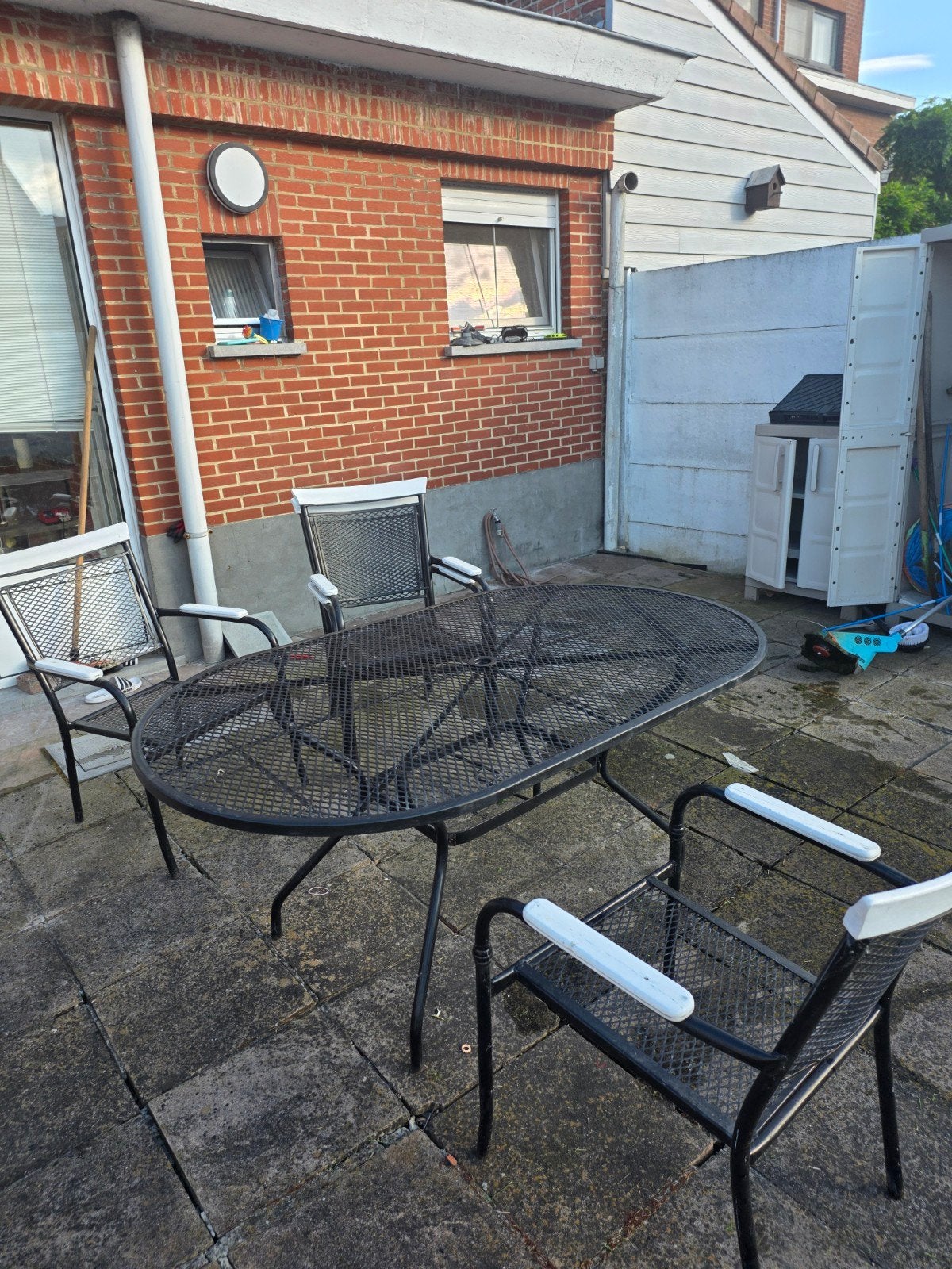 Table jardin avec 4 chaise, Enlèvement ou Envoi