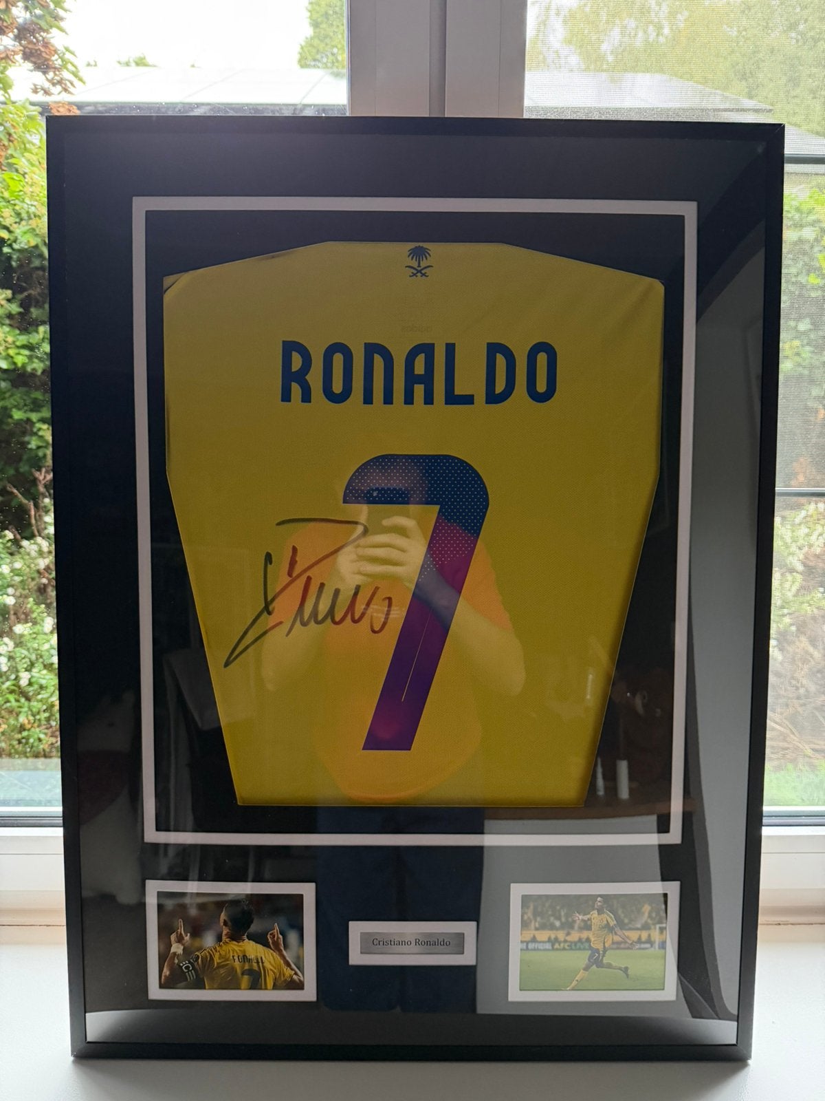 Cristiano Ronaldo – Gesigneerd Al-Nassr shirt + certificaat, Maat XL, Ophalen, Nieuw, Shirt