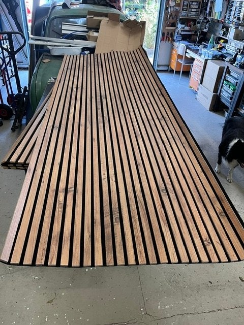 acoustisch wandpaneel, Hout, Meerkleurig, Nieuw, Wandbord of Wandpaneel