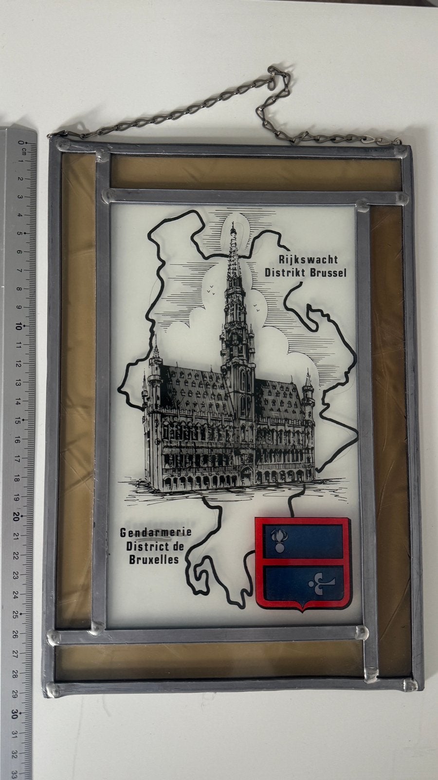 Rijkswacht Gendarmerie District Brussel glasraam, Ophalen, Rijkswacht