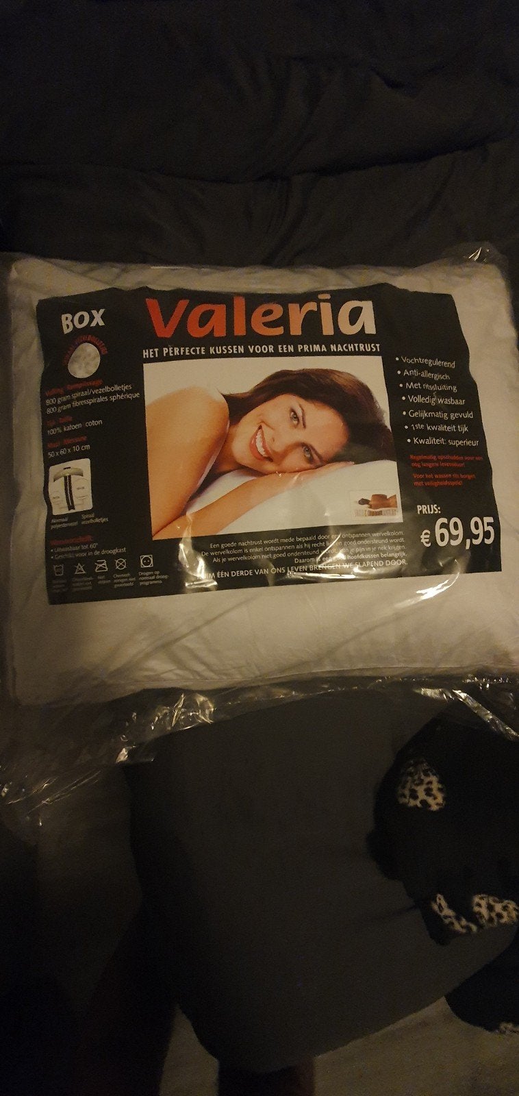 Valeria  Orthomedisch Hoofdkussen   nieuw, Ophalen of Verzenden, Hoofdkussen, Wasbaar